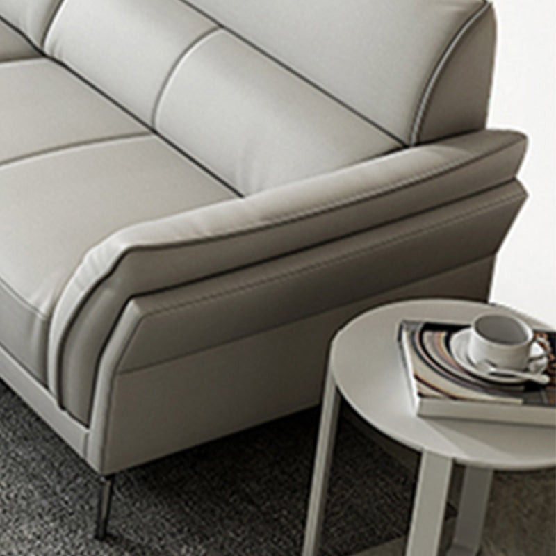Contemporary Standard Settee Bench Stain Resistant Leather Sofa
