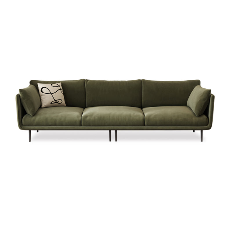 Contemporary Sofa CouchStandard Square Arm Settee Bench with Pillows
