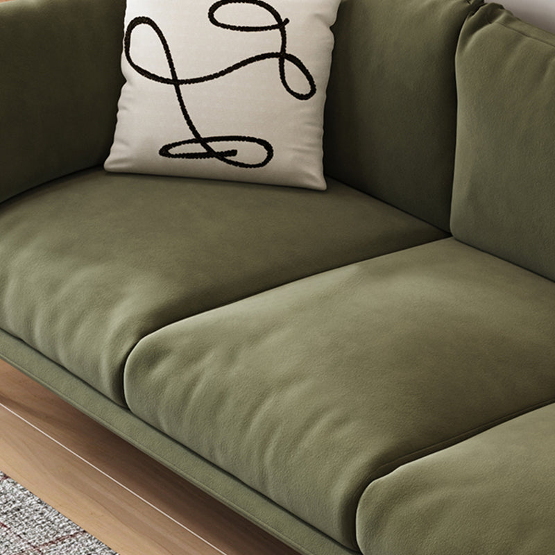 Contemporary Sofa CouchStandard Square Arm Settee Bench with Pillows
