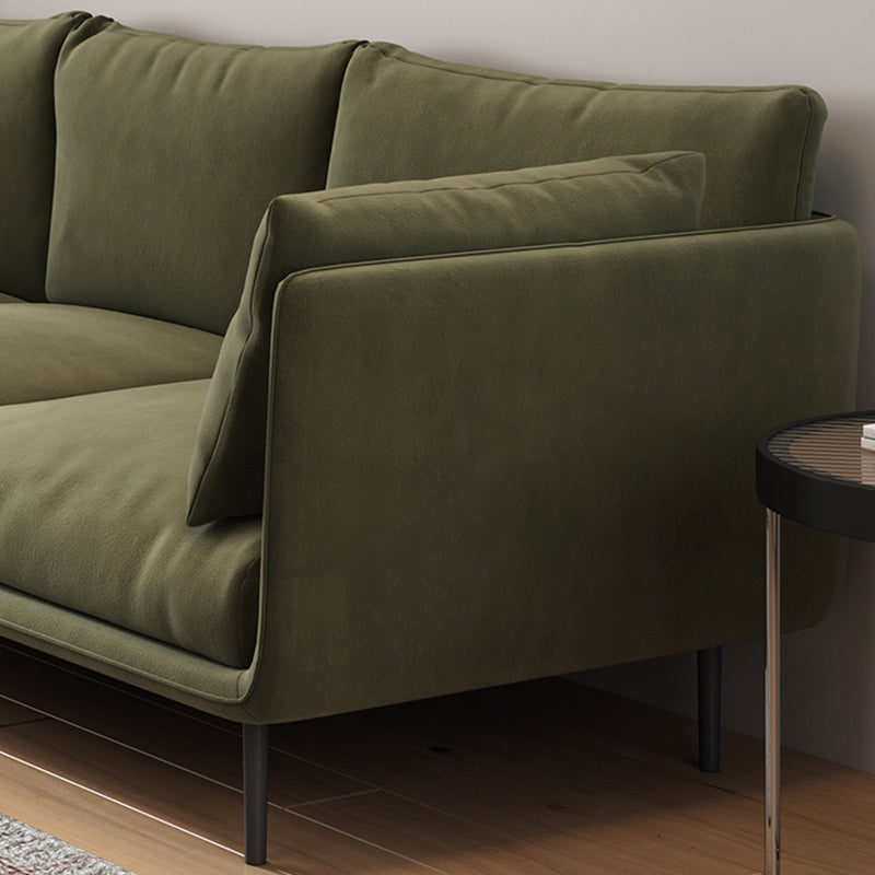 Contemporary Sofa CouchStandard Square Arm Settee Bench with Pillows