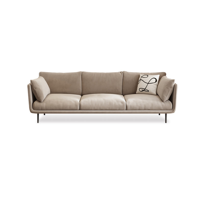 Contemporary Sofa CouchStandard Square Arm Settee Bench with Pillows
