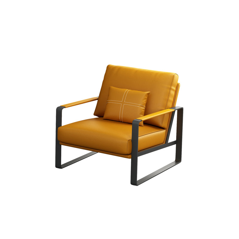 Black Flared Arm Sofa Contemporary Standard Sofa for Living Room
