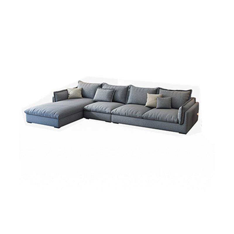 Nordic Square Arm Sofa & Chaise Loose Back Cushions Sofa - 26.77" H
