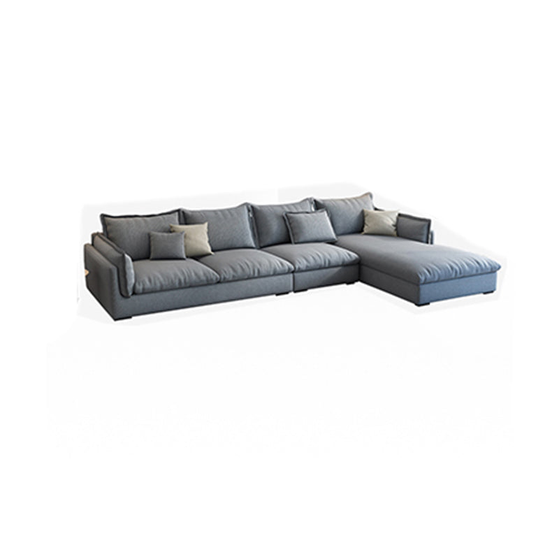 Nordic Square Arm Sofa & Chaise Loose Back Cushions Sofa - 26.77" H