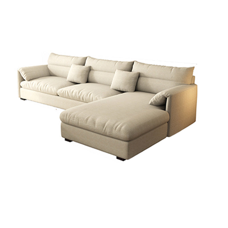 Nordic Square Arm Sofa & Chaise Loose Back Cushions Sofa - 26.77" H