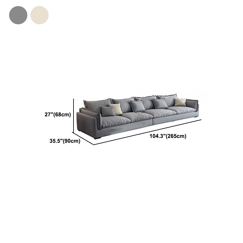 Nordic Square Arm Sofa & Chaise Loose Back Cushions Sofa - 26.77" H