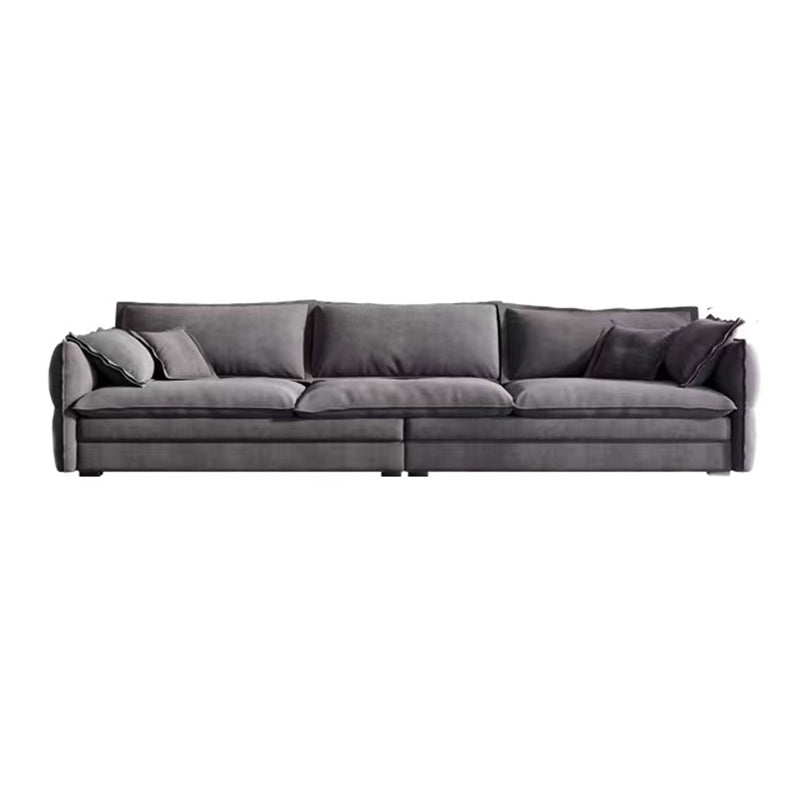 Contemporary Cushions Sofa & Chaise Loose Back Flared Arm Sofa