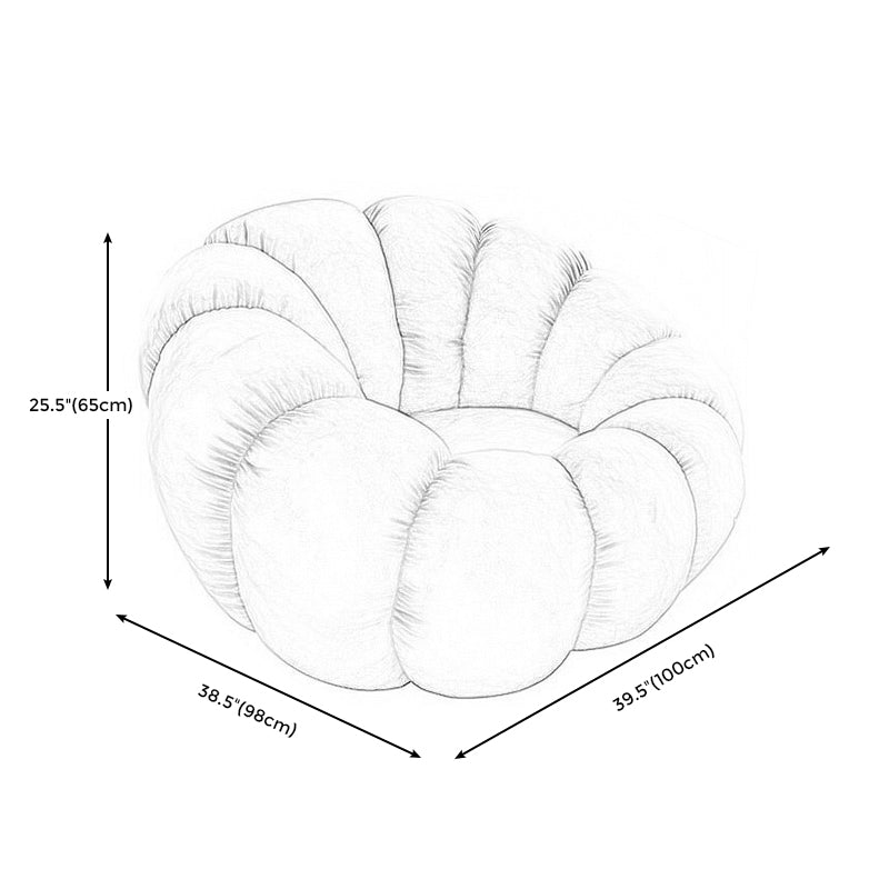 Modern Arm Chair, Wool Upholstered Fixed Back Accent Chair, 38.5"(W) X 39"(D) X 25.5"(H)