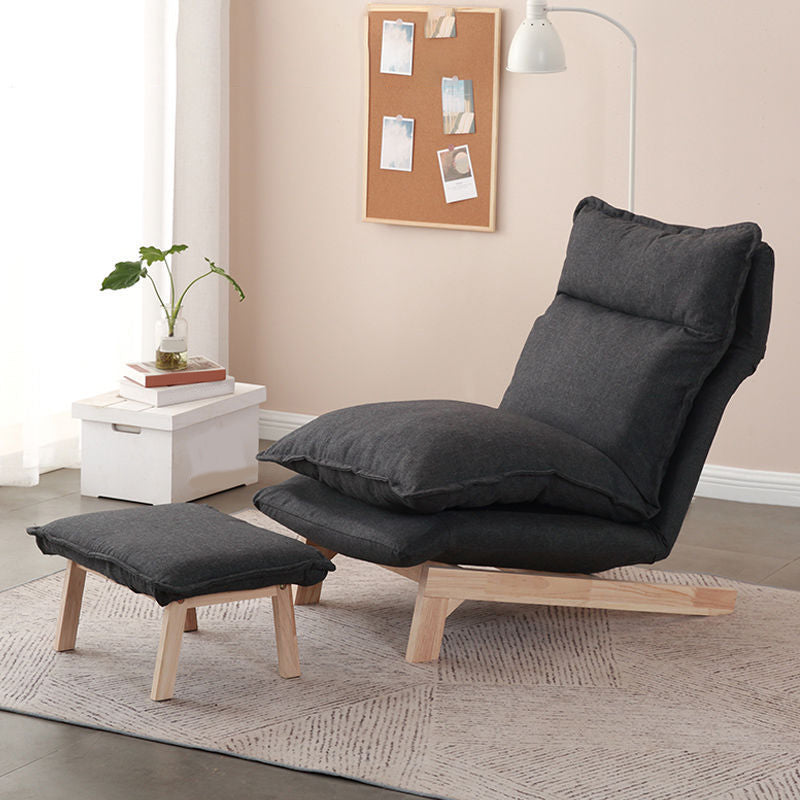 Linen Convertible Chair 23.62" L x 31.69" W x 31.49" H Adjustable Chair for Living Room