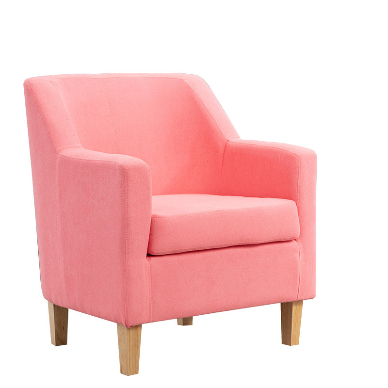 27.55" W Velvet Arm Chair Basic 4 Legs Accent Chair with Tight Back and Square Arms