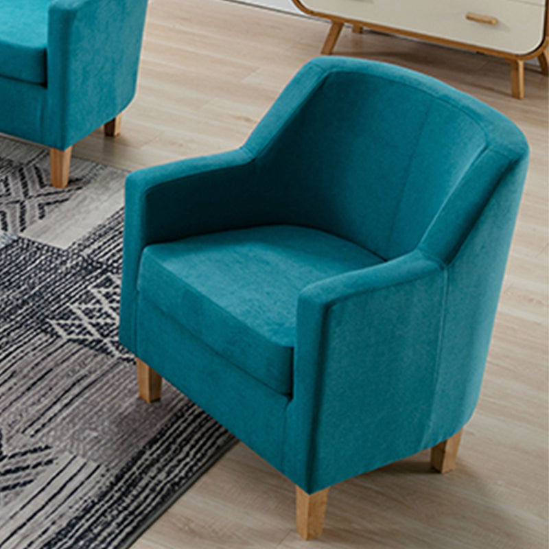 27.55" W Velvet Arm Chair Basic 4 Legs Accent Chair with Tight Back and Square Arms