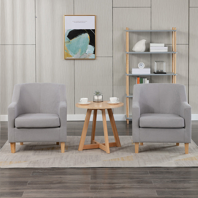 27.55" W Velvet Arm Chair Basic 4 Legs Accent Chair with Tight Back and Square Arms