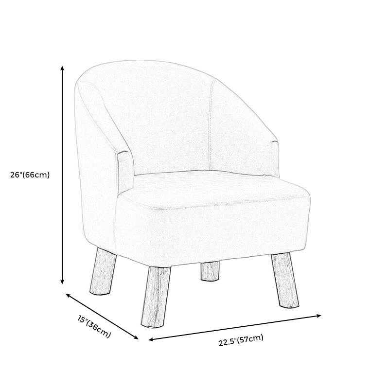 Barrel Chair 22.44" L x 14.96" W x 25.98" H Barrel Accent Chair for Living Room