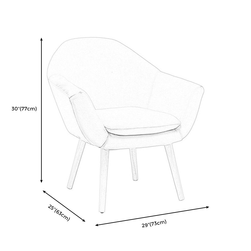 Linen Arm Chair 28.74" L x 24.80" W x 30.31" H Flared Arms Accent Chair with Pillow Back