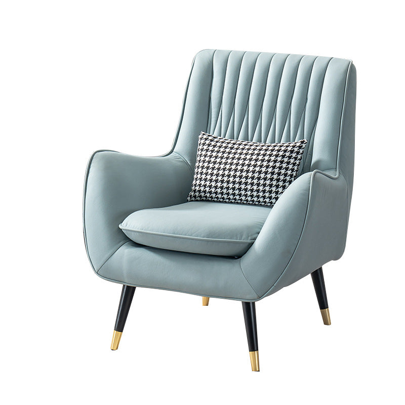 Faux Leather 31.5"W*27.5"D*35.4"H Armchair with Basic Four Legs for Bedroom