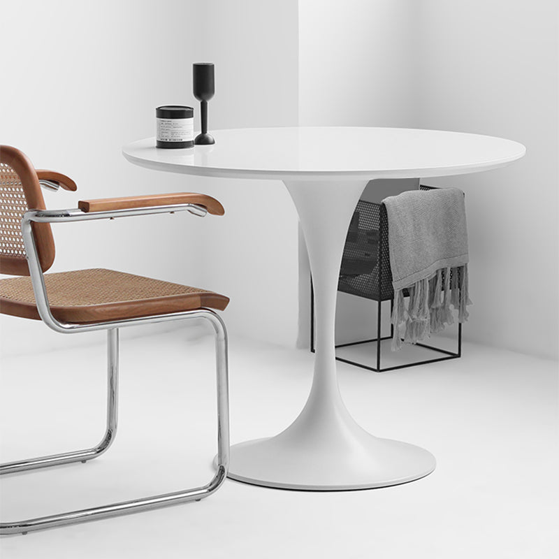 Modern Style with Pedestal Base Round Wooden Table Coffee Table