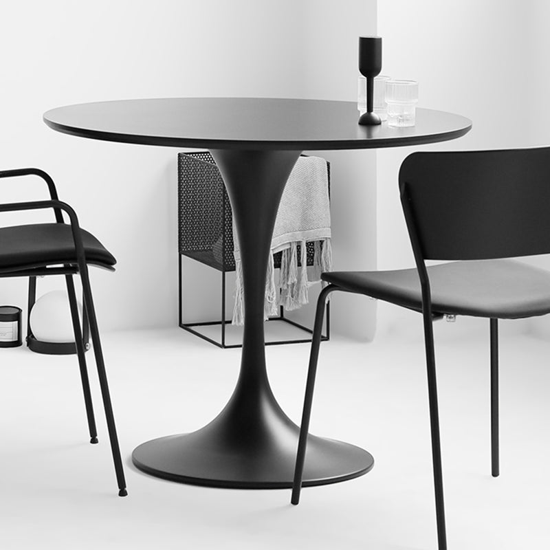 Modern Style with Pedestal Base Round Wooden Table Coffee Table