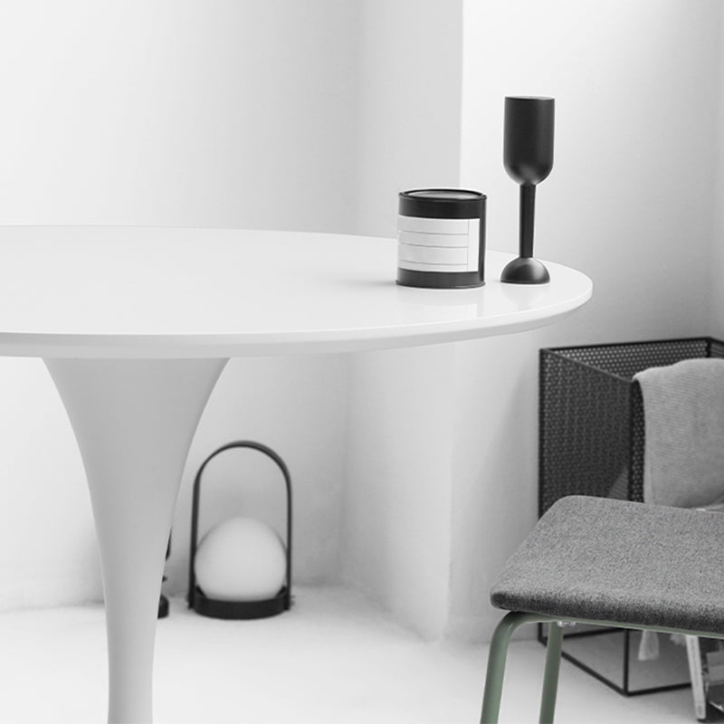 Modern Style with Pedestal Base Round Wooden Table Coffee Table