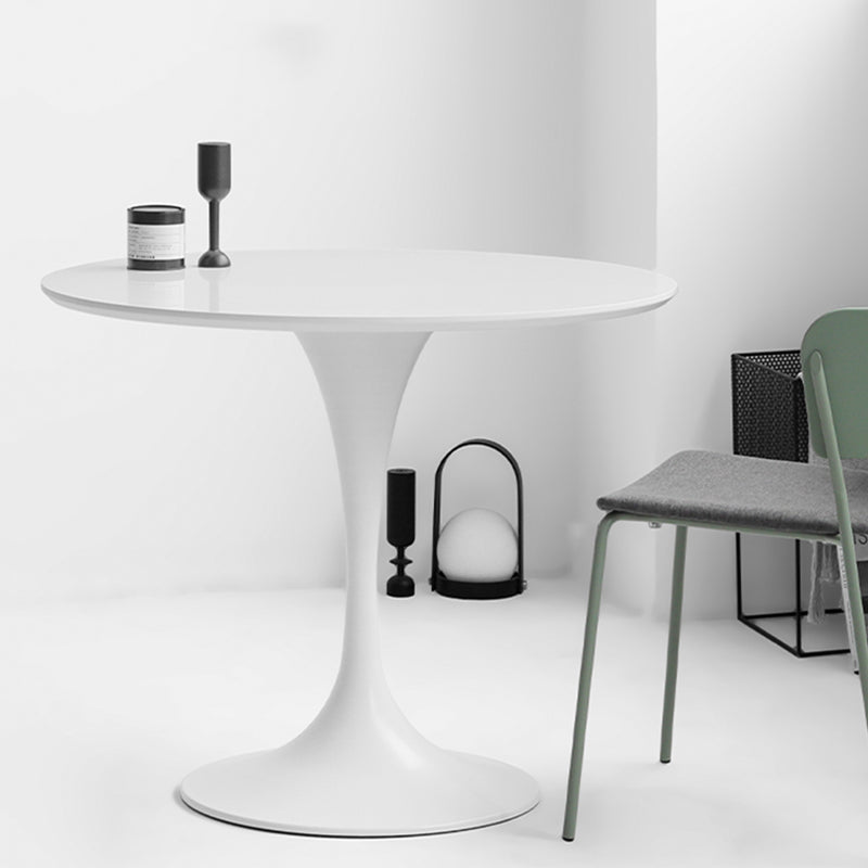 Modern Style with Pedestal Base Round Wooden Table Coffee Table