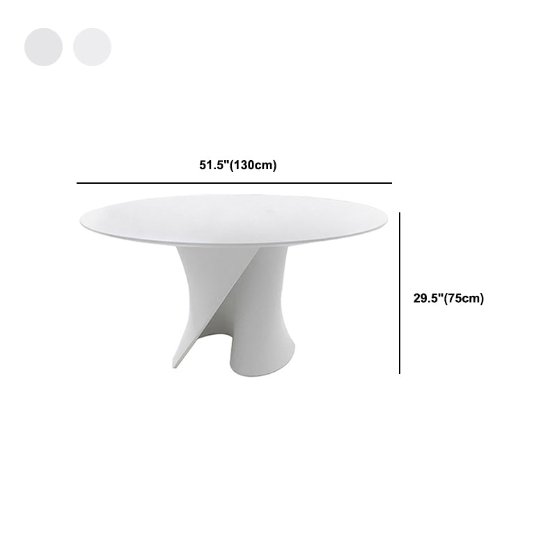 Modern Style Round Wood/Slate Table with Abstract Base Coffee Table