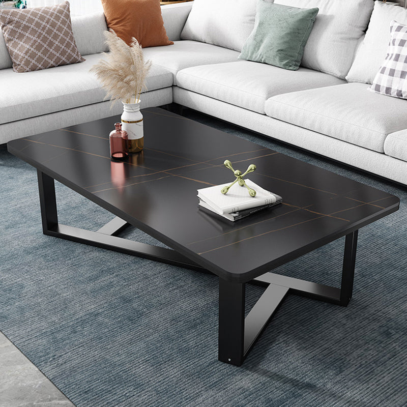 Single Coffee Table Slate Rectangular Coffee Table for Living Room