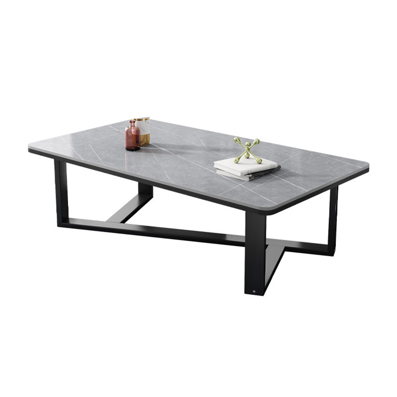 Single Coffee Table Slate Rectangular Coffee Table for Living Room