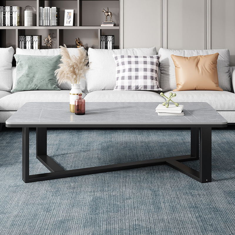 Single Coffee Table Slate Rectangular Coffee Table for Living Room