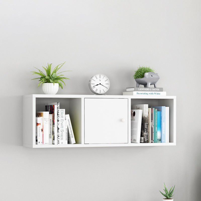 Scandinavian Manufactured Wood Floating Bookcase 9-inch Wide Bookshelf