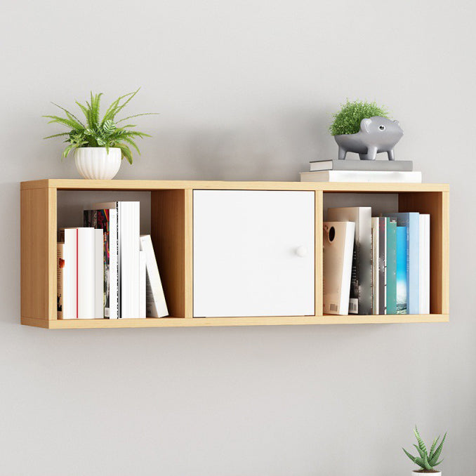 Scandinavian Manufactured Wood Floating Bookcase 9-inch Wide Bookshelf