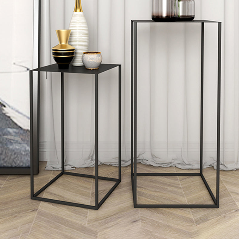 21.6"/29.5" Mid-Century Metal Square Top Side Table Frame End Table