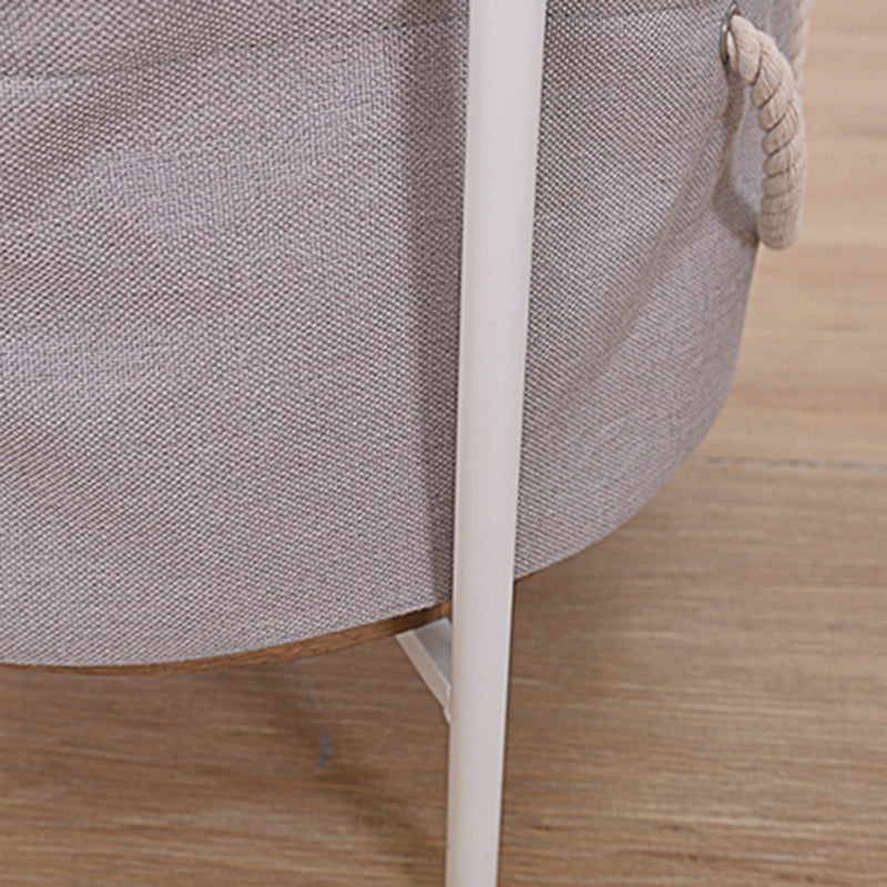Mid-Century 4 Legs End Table Round Side End Table with Storage