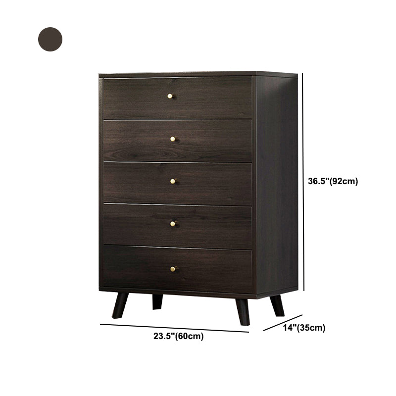 Contemporary Rectangle Side Cabinet with Drawers Wood Accent Chest