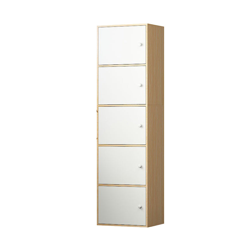 Contemporary Rectangle Wood Side Cabinet with Doors Accent Cabinet