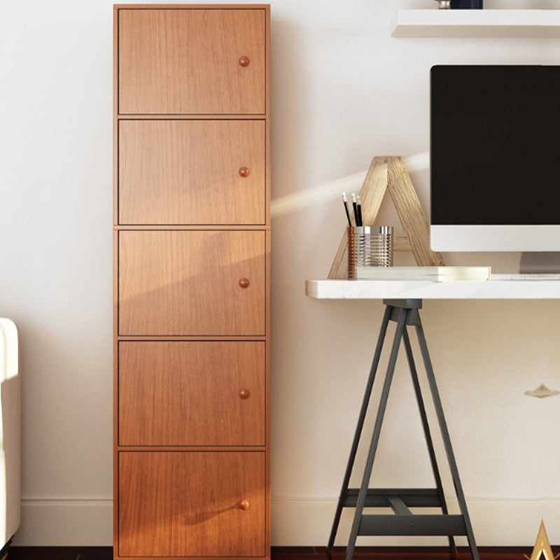 Contemporary Rectangle Wood Side Cabinet with Doors Accent Cabinet