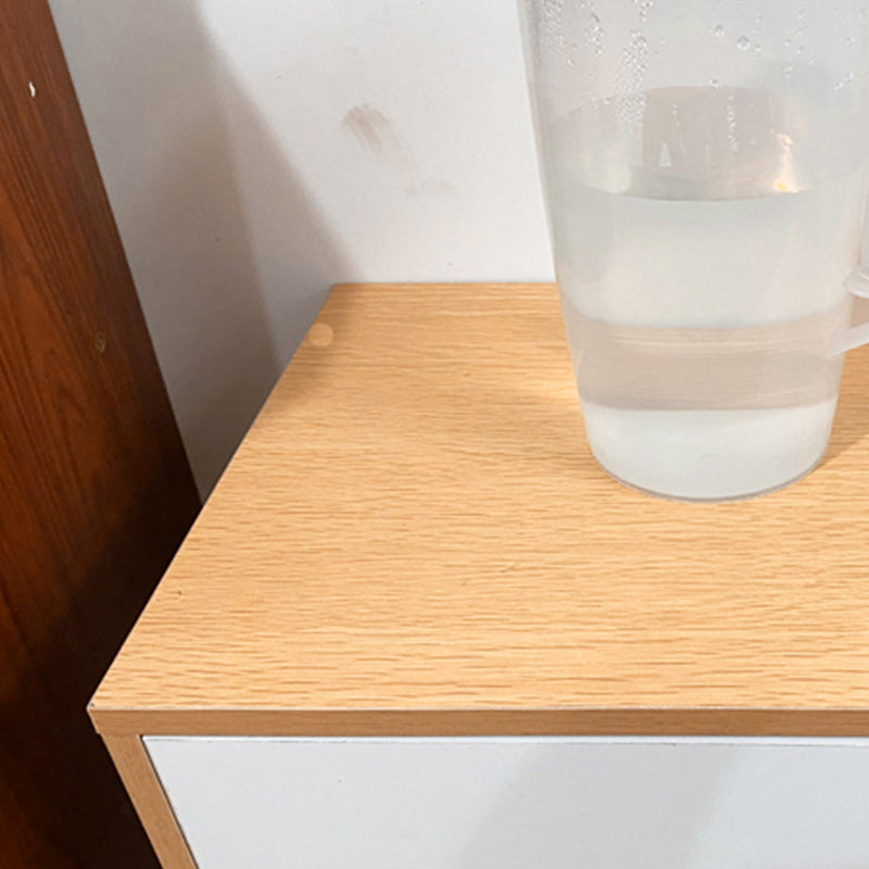 Contemporary Rectangle Wood Side Cabinet with Doors Accent Cabinet
