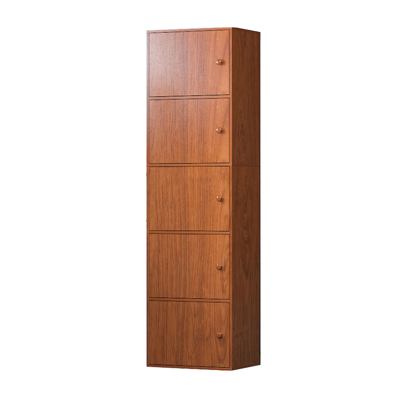 Contemporary Rectangle Wood Side Cabinet with Doors Accent Cabinet