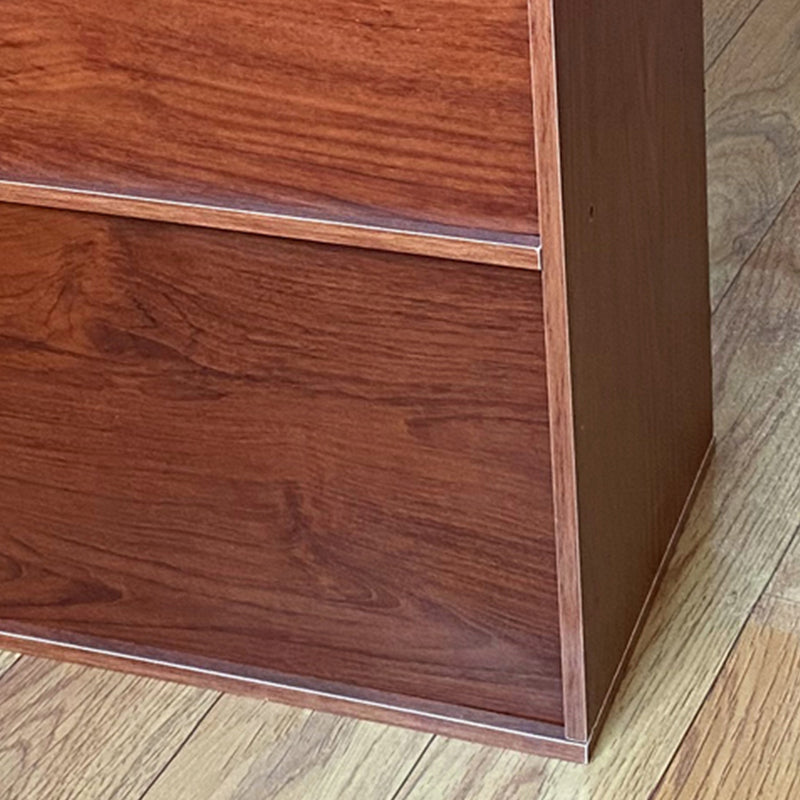 Contemporary Rectangle Wood Side Cabinet with Doors Accent Cabinet