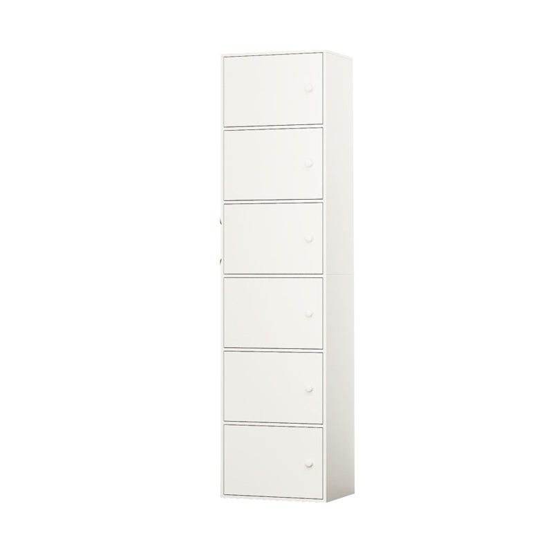 Contemporary Rectangle Wood Side Cabinet with Doors Accent Cabinet