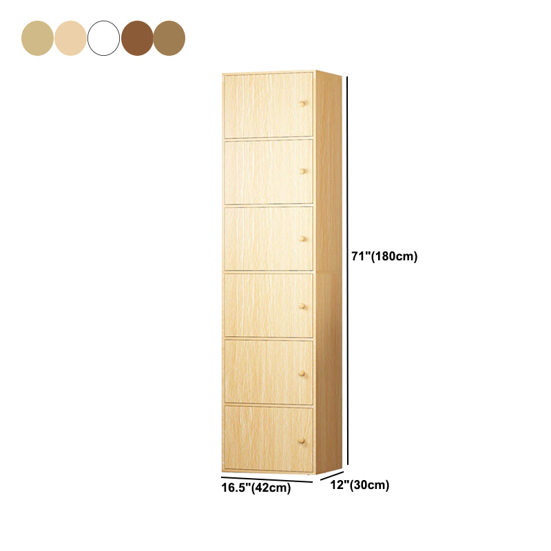 Contemporary Rectangle Wood Side Cabinet with Doors Accent Cabinet