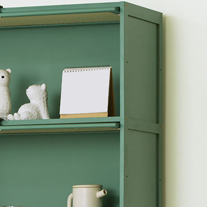 13" Wide Steel 3/4/5 - Door Accent Cabinet, With Rattan, Green