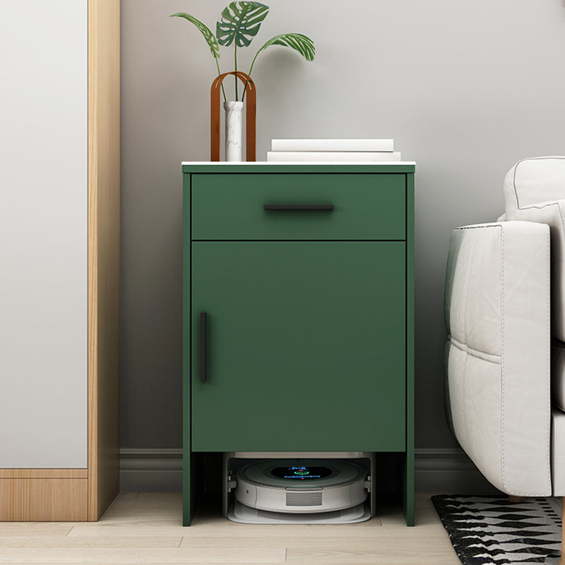Modern Stone Top Accent Cabinet with Drawer Storage Cabinet 18.9" Long