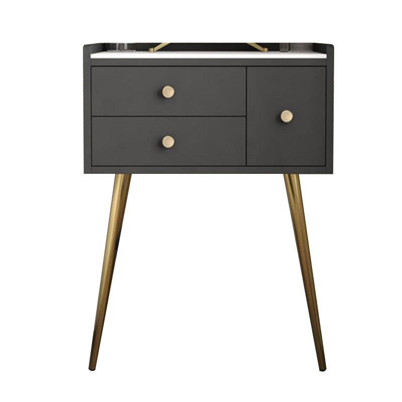 Contemporary Dresser Wooden Makeup Counter With 3 Storage Drawers for Bedroom
