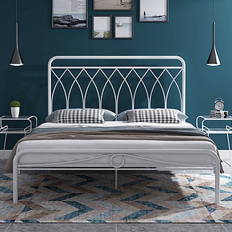 Open-Frame Bed With Headboard and Footboard Rectangular Headboard
