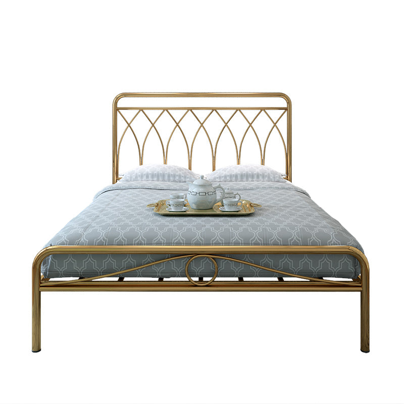 Open-Frame Bed With Headboard and Footboard Rectangular Headboard