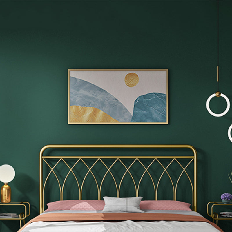 Open-Frame Bed With Headboard and Footboard Rectangular Headboard