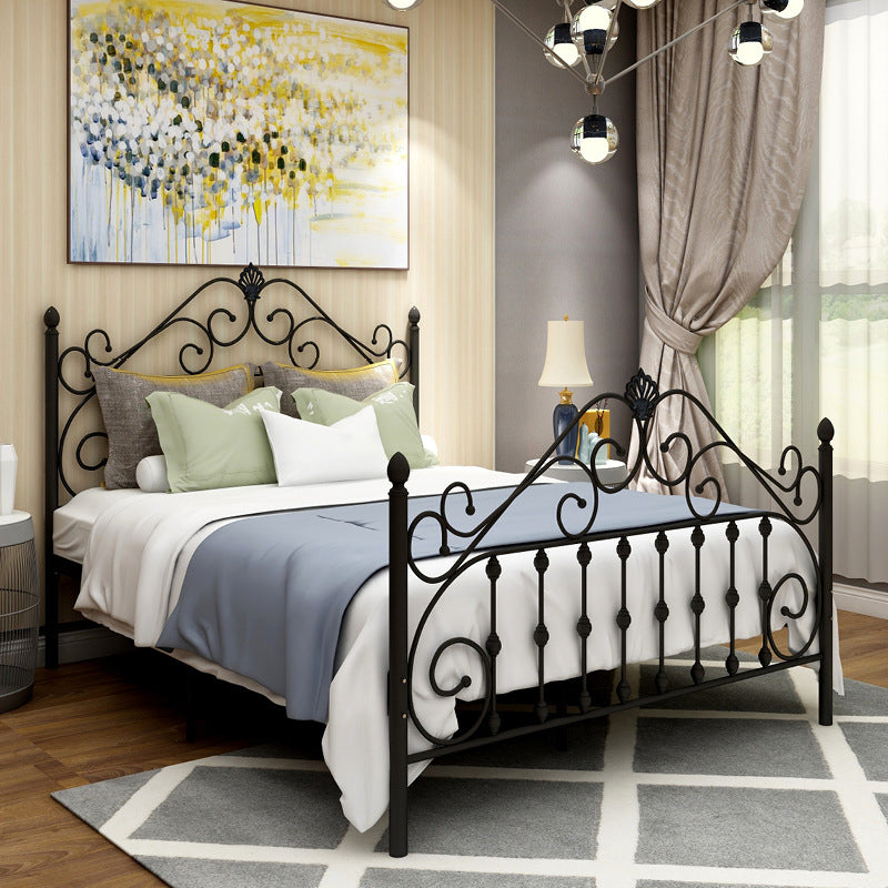 Glam Style Metal Iron Material with Headboard Gold/black/white Bed