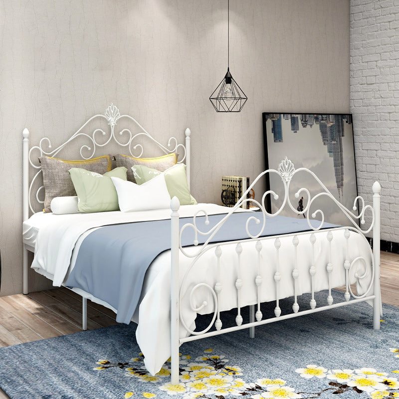Glam Style Metal Iron Material with Headboard Gold/black/white Bed