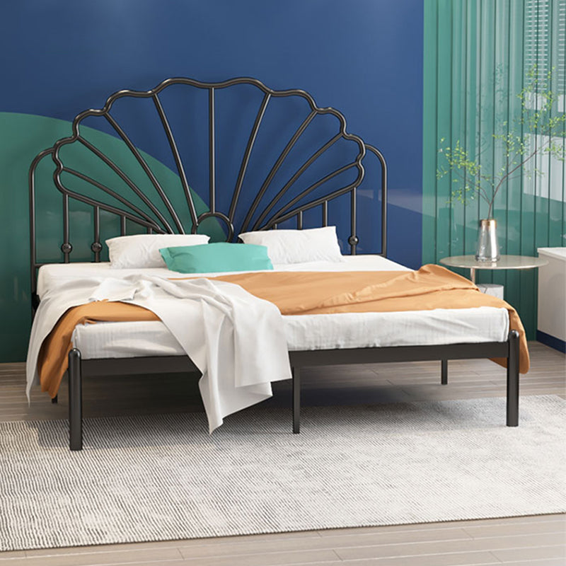 Iron Bed Frame, Wire-Grid Bed Frame in Solid Color with Metal Legs