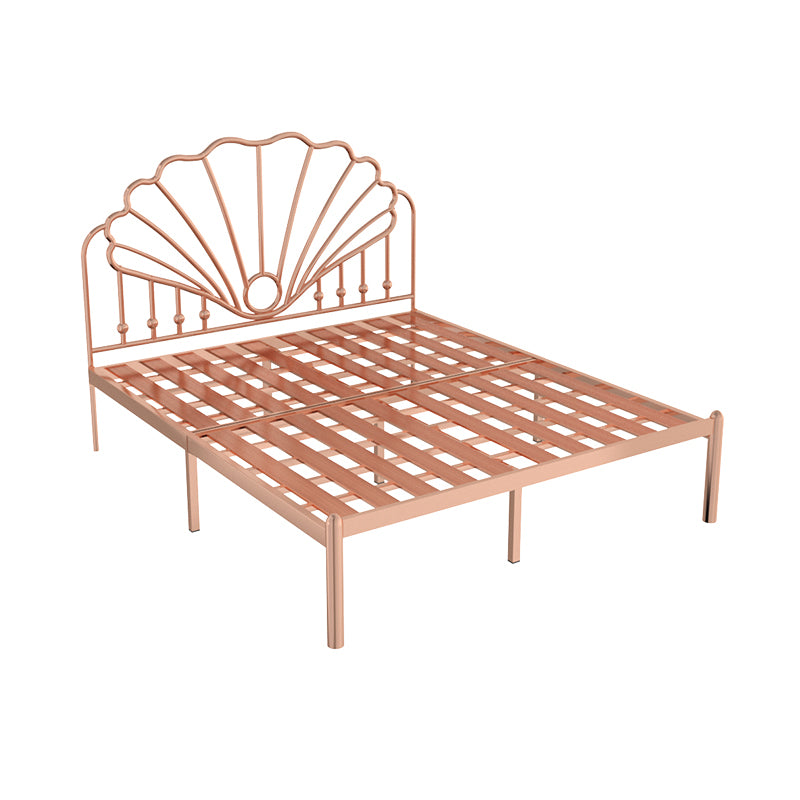 Iron Bed Frame, Wire-Grid Bed Frame in Solid Color with Metal Legs