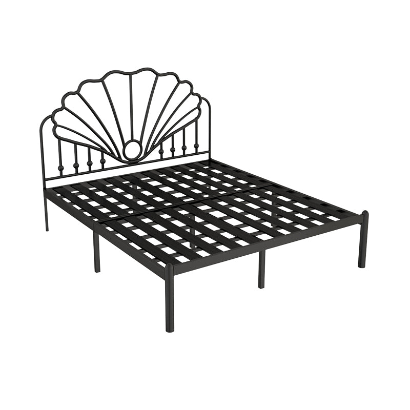 Iron Bed Frame, Wire-Grid Bed Frame in Solid Color with Metal Legs
